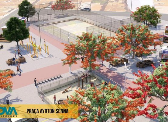 Praça Ayrton Senna será reconstruída, com novo projeto de arborização