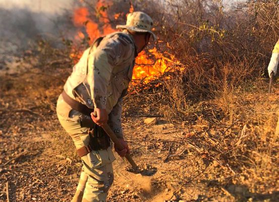 Polícia e Bombeiros controlaram focos de incêndio em Xique-Xique na tarde do último domingo (4)